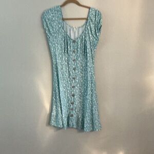 Derek Heart Light Blue Floral Blouse